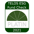Die TELOS ESG Fund Check Professional bestätigte im Mai 2021, dass der Fonds die höchsten Anforderungen im Bereich Nachhaltigkeit (ESG) erfüllt: Er erhielt die Bewertungsstufe PLATIN für die äußerst professionelle und stringente Integration von Nachhaltigkeitsaspekten in den gesamten Investmentprozess.