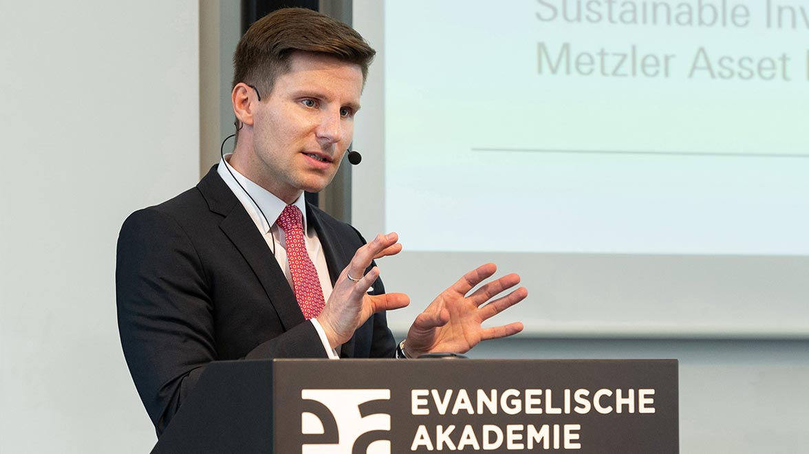 Daniel Sailer beim ESG-Workshop in Frankfurt