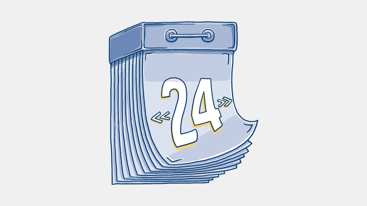 MAM Illustration Kalenderblatt Zahl 24 MAM Illustration Kalenderblatt Zahl 24