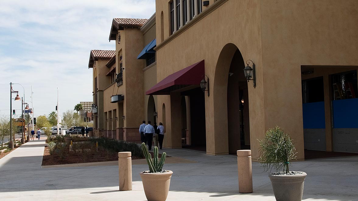 Entrance area of the Scottsdale Waterfront in Arizona