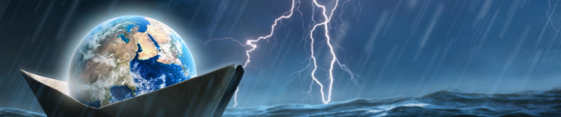 Weltkugel im Sturm Weltkugel im Sturm