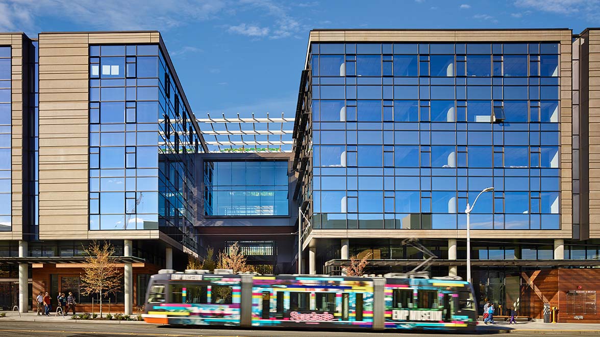 Exterior view of the office called Amazon Phase VI in Seattle