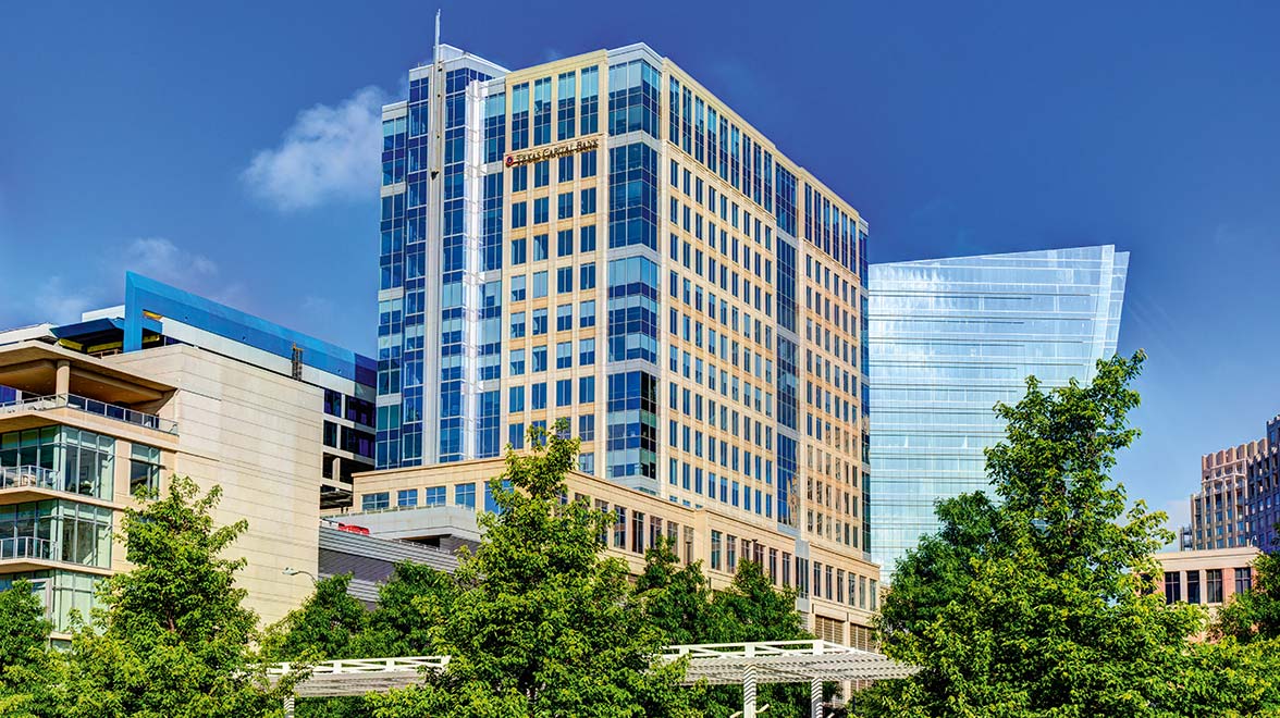 Exterior view of the building on 2000 McKinney Avenue in Dallas 