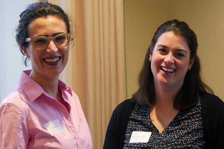 Eirini Makridou mit Patin Monika Wolf "d.eu.tsch"-Stipendiatin Eirini Makridou mit Patin Monika Wolf