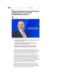 Business Insider | Interview mit Boris Anbinder, Portfoliomanager Metzler Asset Management