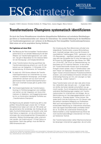 ESG:strategie | Transformations-Champions systematisch identifizieren