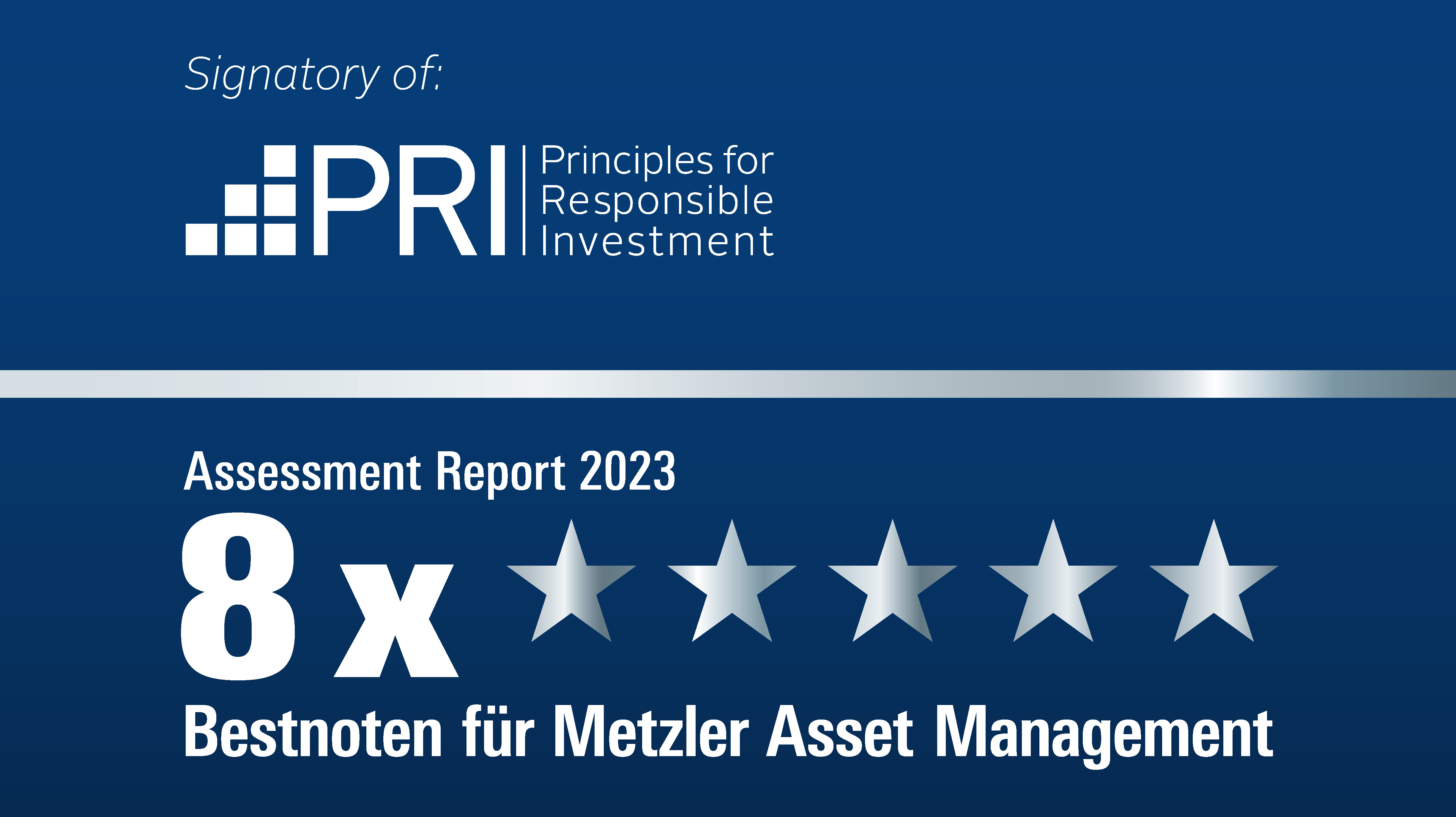 PRI-Assessment 2021: 6 mal fünf Sterne für Metzler AM PRI-Assessment 2021: 6 mal fünf Sterne für Metzler AM