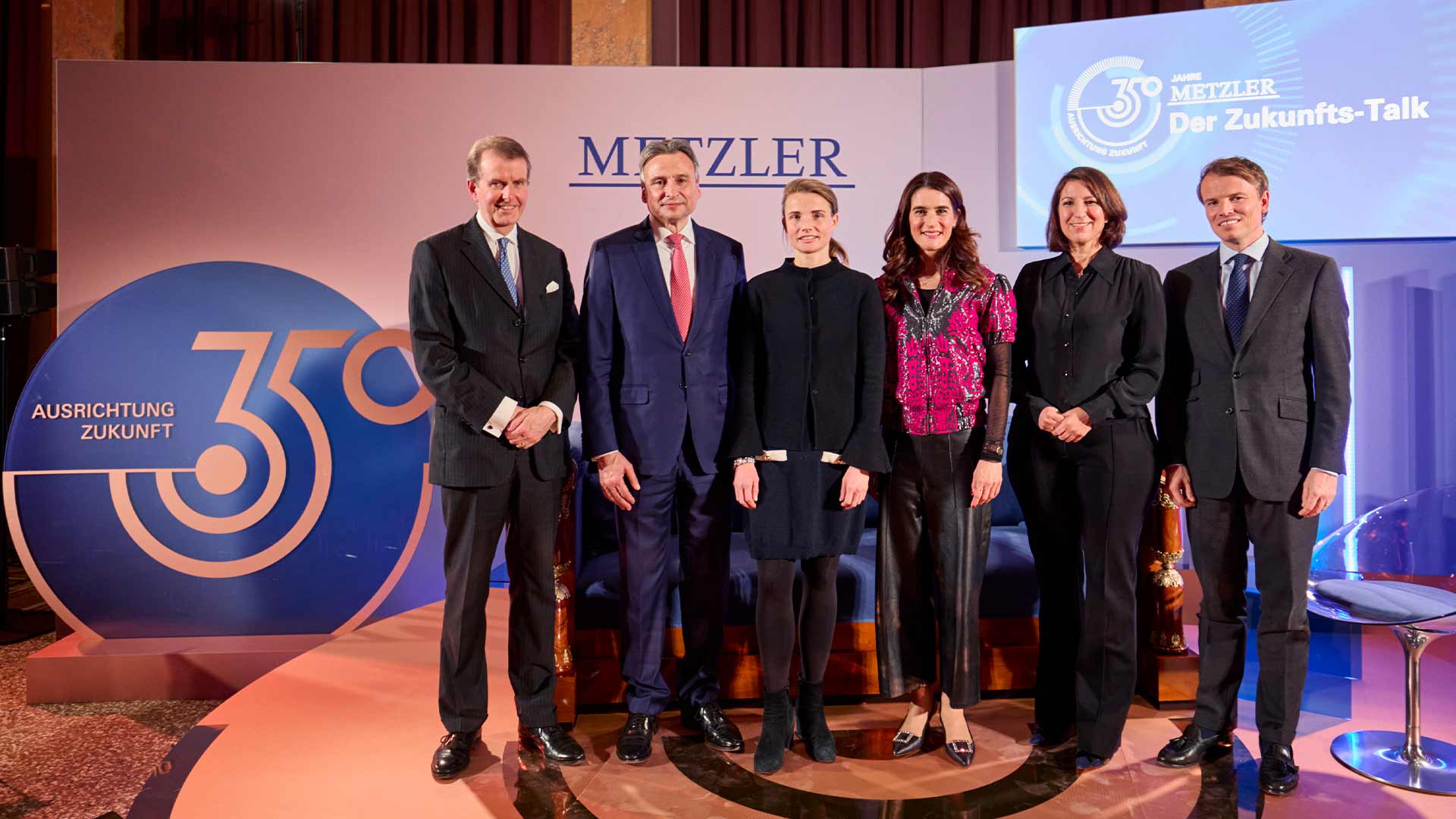 Gruppenbild vom Metzler Zukunfts-Talk in Hamburg