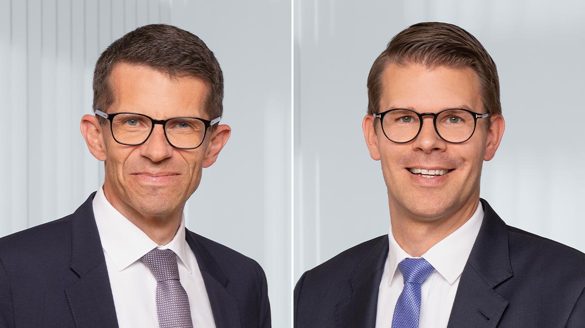 Martin Thiesen, Geschäftsführung Metzler Pension Management, und Christian Pauly, Prokurist/Kundenbetreuung Metzler Pensionsfonds AG Martin Thiesen, Geschäftsführung Metzler Pension Management, und Christian Pauly, Prokurist/Kundenbetreuung Metzler Pensionsfonds AG