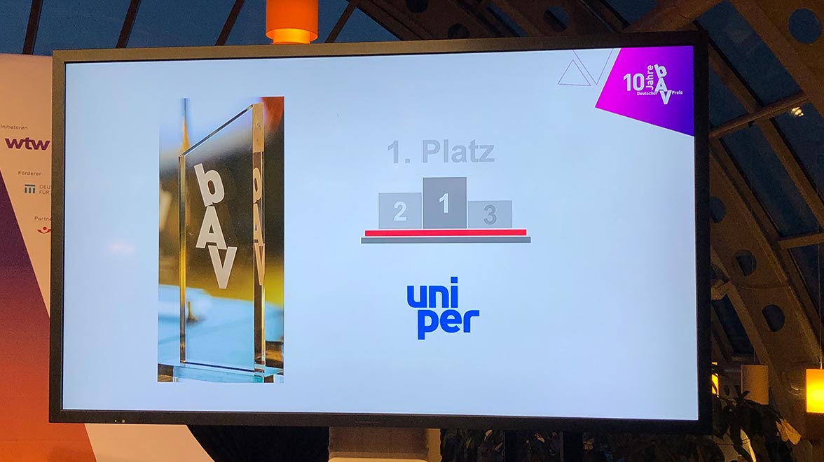 uniper 1. Platz bAV-Preis