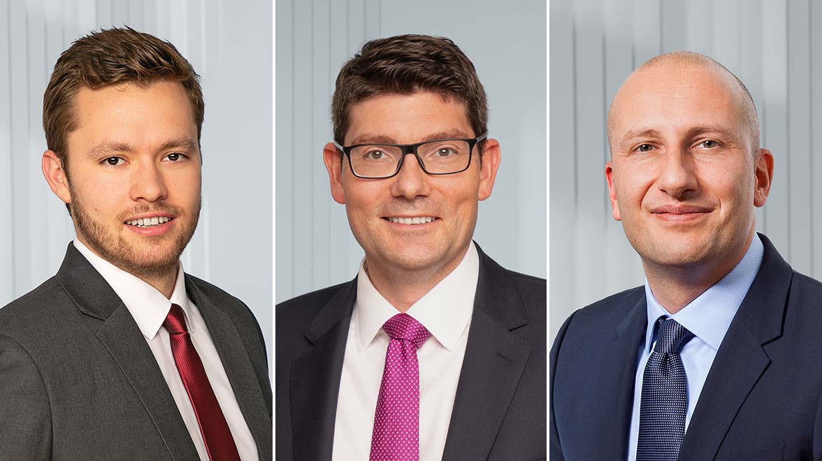 Sebastian Lechner, Applied Research, Dr. Philipp Finter, zuständig für die Integration von ESG im Portfoliomanagement und Patrick Steiner, Absolute Return & Wertsicherung Sebastian Lechner, Applied Research, Dr. Philipp Finter, zuständig für die Integration von ESG im Portfoliomanagement und Patrick Steiner, Absolute Return & Wertsicherung